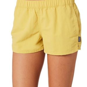 Yellow Patagonia Barely Baggy Shorts 2.5”